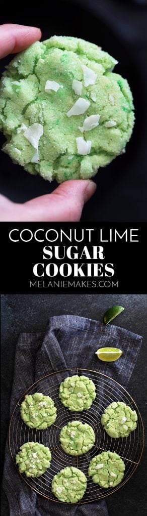 These Coconut Lime Sugar Cookies pack a bright citrus punch thanks to a quick kitchen shortcut. Sparkling with sugar and studded with coconut flakes, these cookies are definitely a welcome sign of spring.