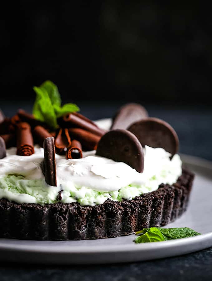 Grasshopper Ice Cream Tart