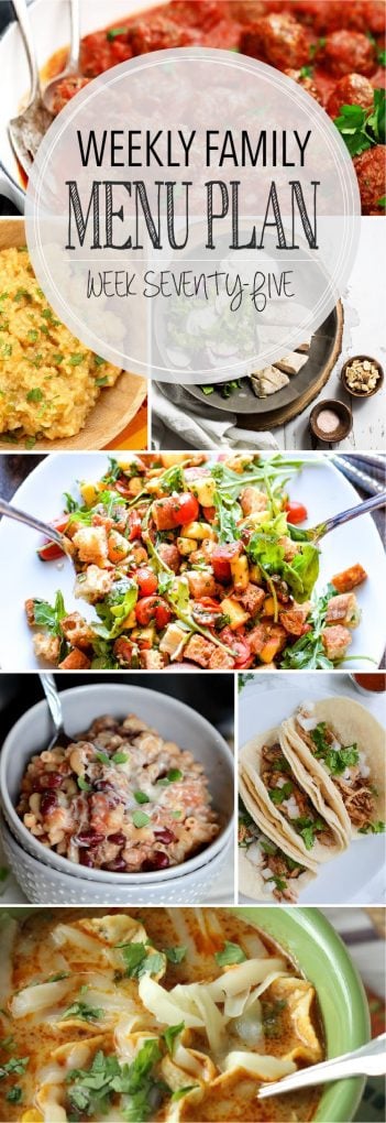 Weekly Family Meal Plan - Week 75 | Melanie Makes