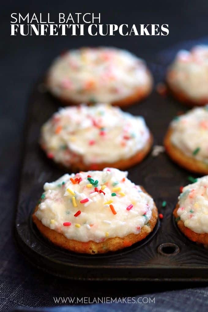 Small Batch Funfetti Cupcakes Melanie Makes