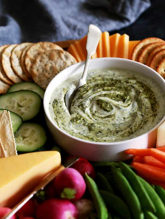 Pesto Yogurt Dip