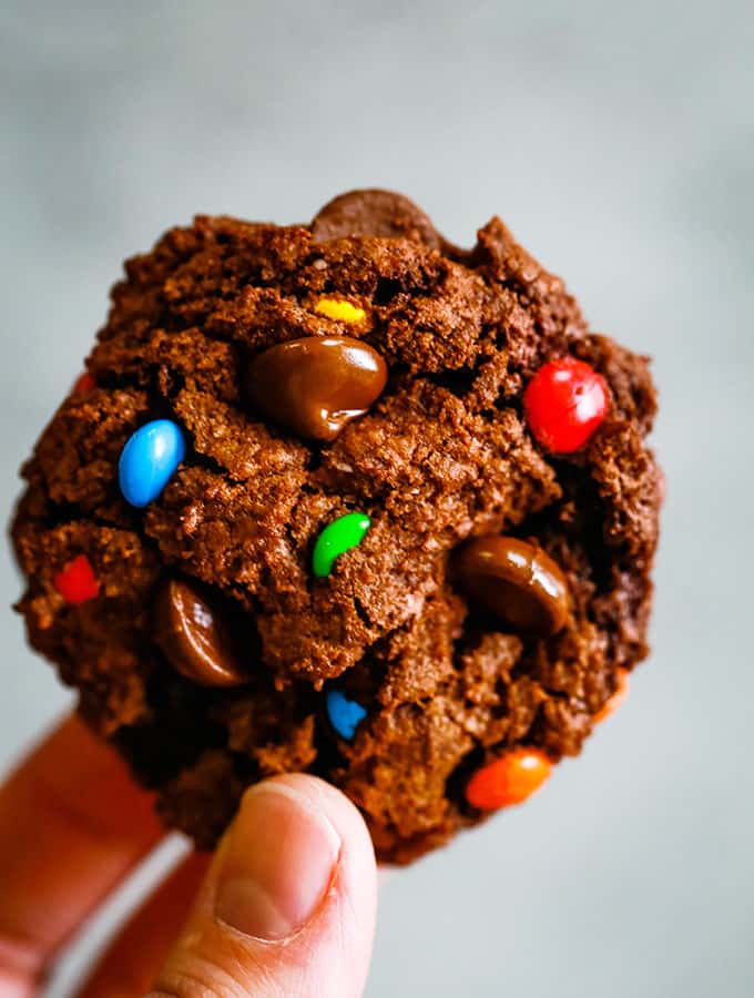 Double Chocolate M&M Cookies