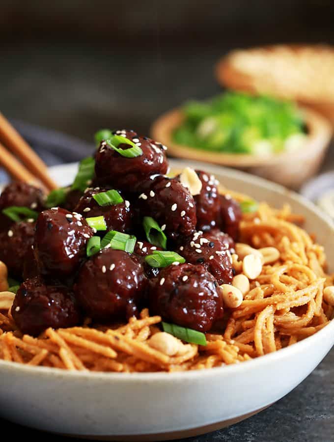 Peanut Butter Pasta and Jelly Meatballs