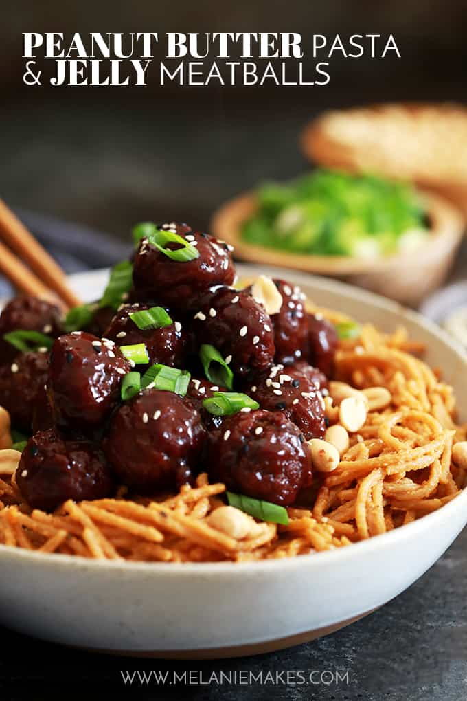 Peanut Butter Pasta And Jelly Meatballs Melanie Makes