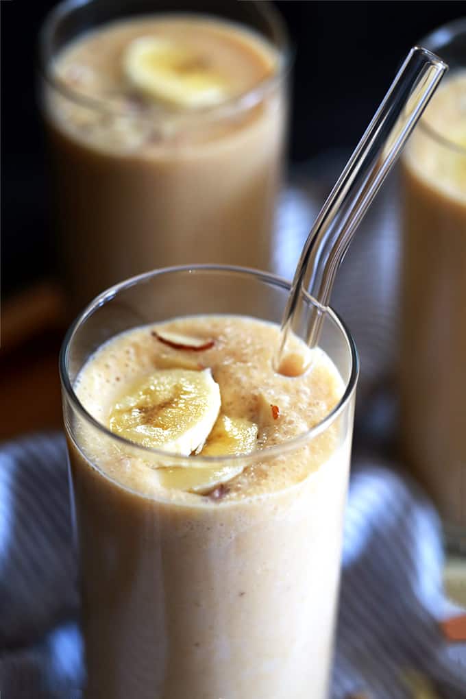 Almond Butter Banana Smoothie - Melanie Makes