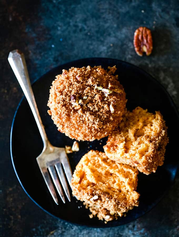 Butterscotch Muffins with Brown Sugar Pecan Streusel