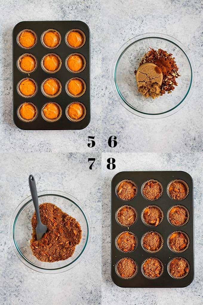 How to prepare Butterscotch Muffins with Brown Sugar Streusel, steps 5-8.