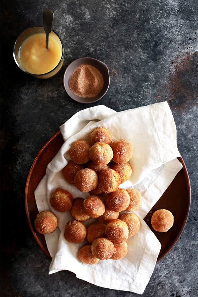 These Mini Applesauce Muffins require no special ingredients and are the perfect morning treat.  A simple muffin batter flavored with applesauce will have you dreaming of crisp fall mornings and a delicious cinnamon sugar topping will have you reaching for "just one more" over and over again.