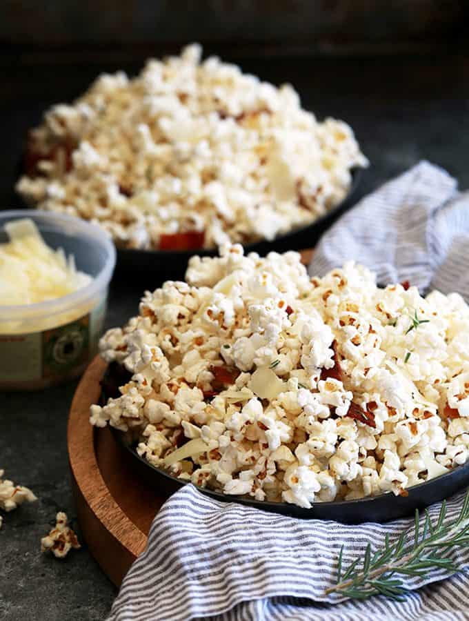Rosemary Parmesan Bacon Popcorn