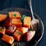 Slow Cooker Spicy Molasses Sweet Potatoes | Melanie Makes