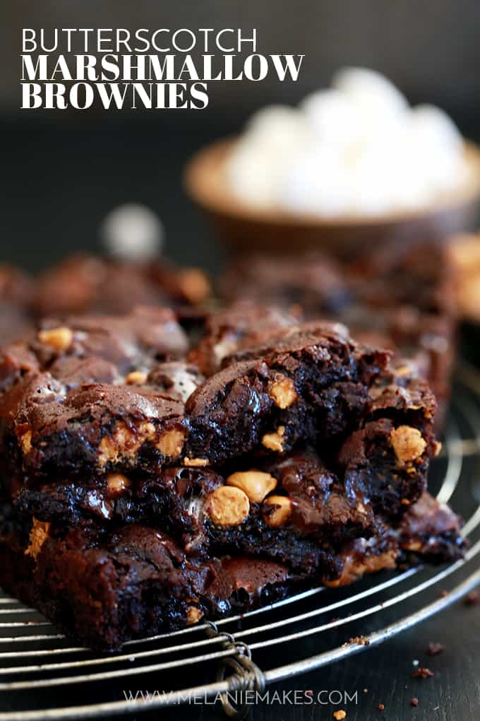 Butterscotch Marshmallow Brownies Melanie Makes