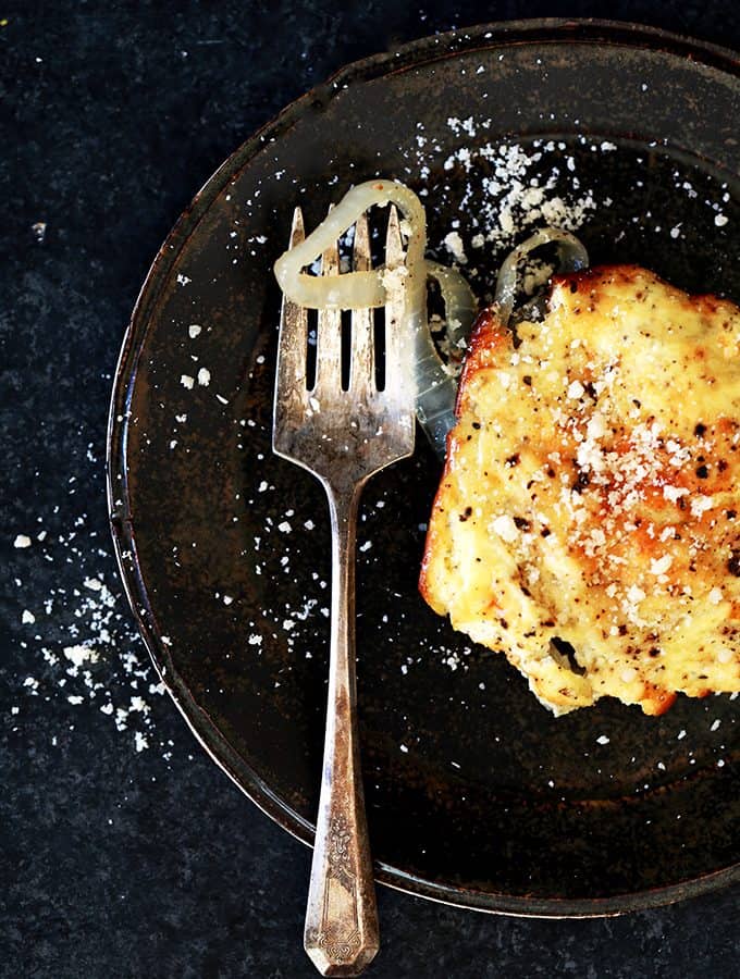 Oven Roasted Sour Cream and Parmesan Onions