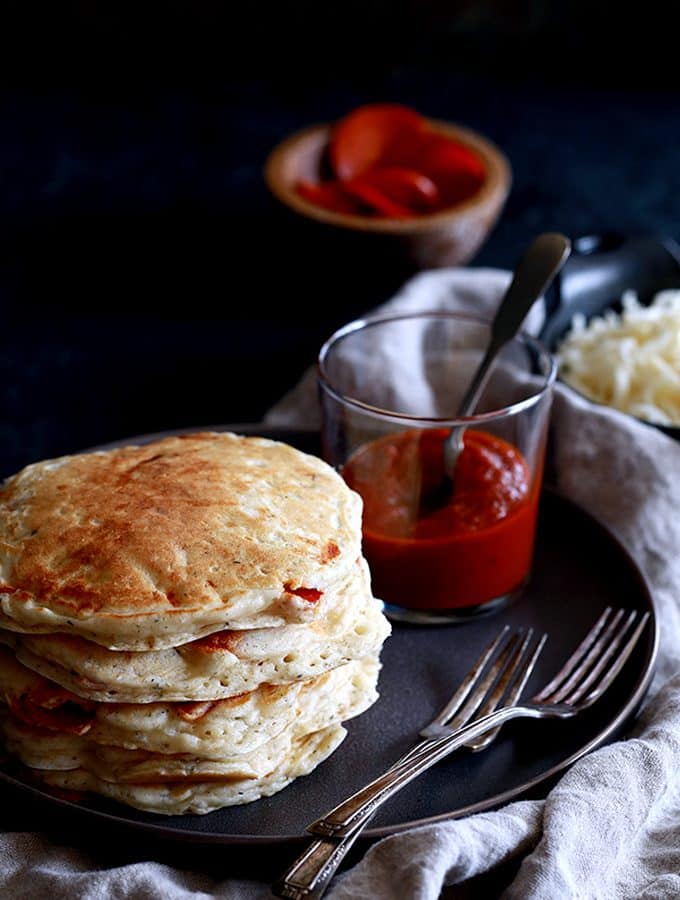 Pepperoni Pizza Pancakes