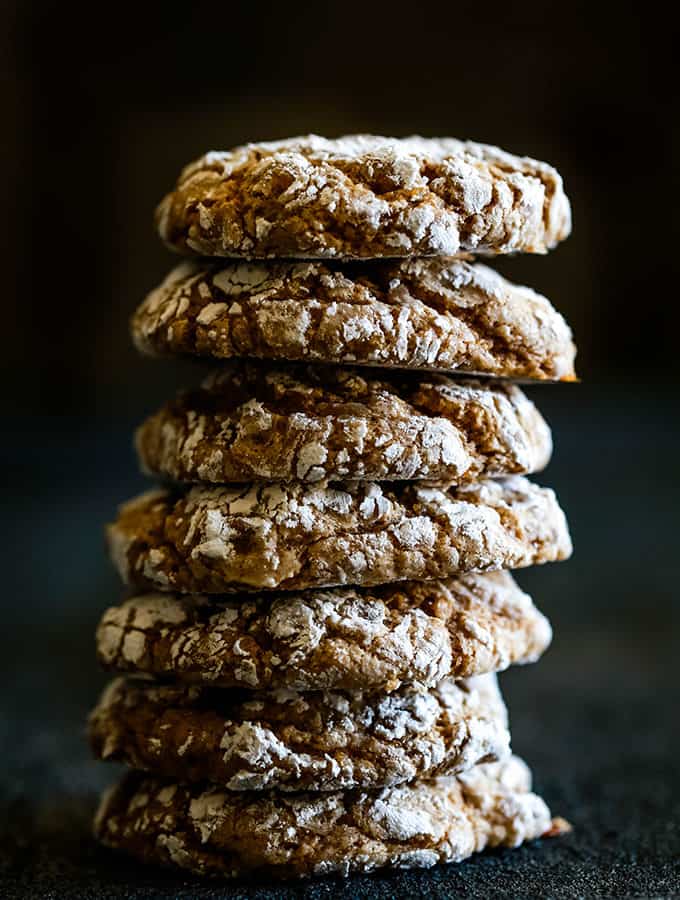 Caramel Pumpkin Spice Crinkle Cookies