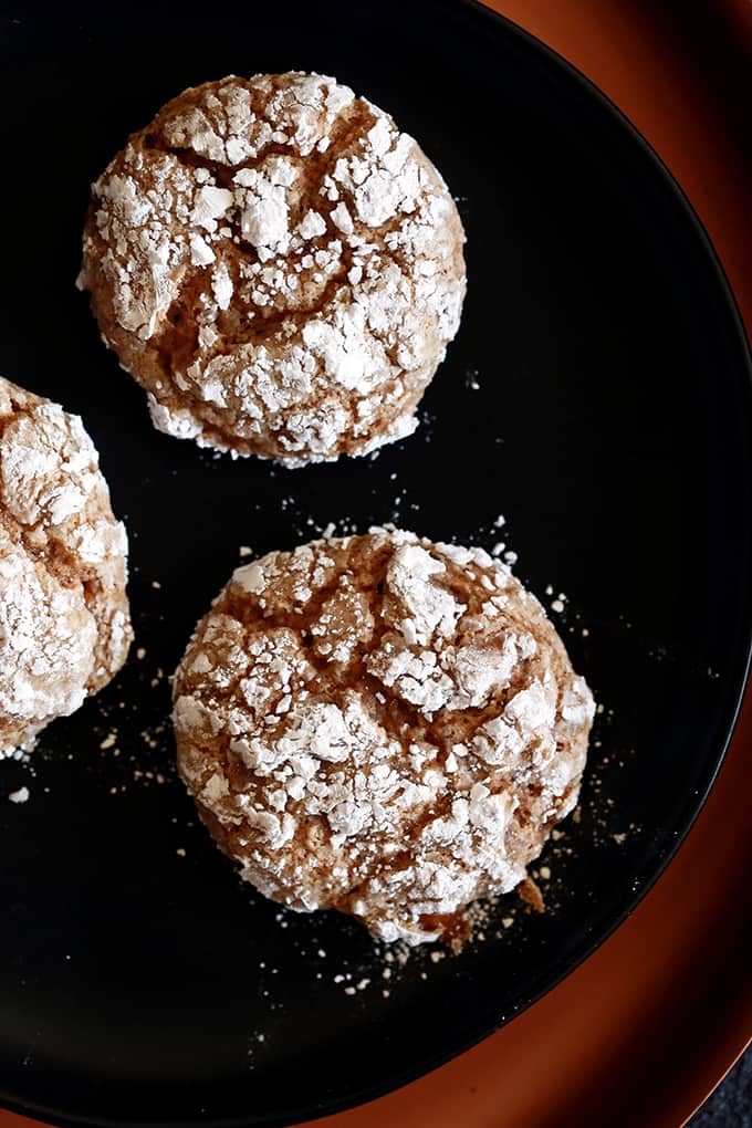 Caramel Pumpkin Spice Crinkle Cookies | Melanie Makes
