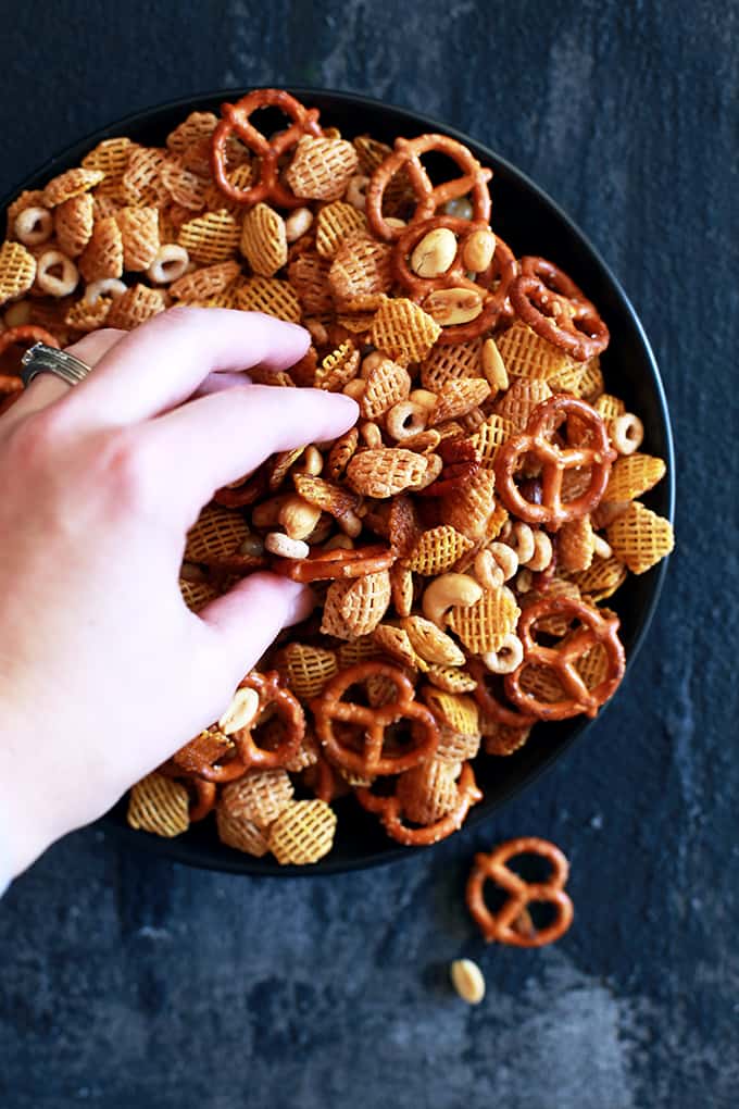 Bold Chex Snack Mix - A Family Favorite Baked in the Oven! - Mom