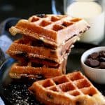 Chocolate Chip Eggnog Waffles | Melanie Makes