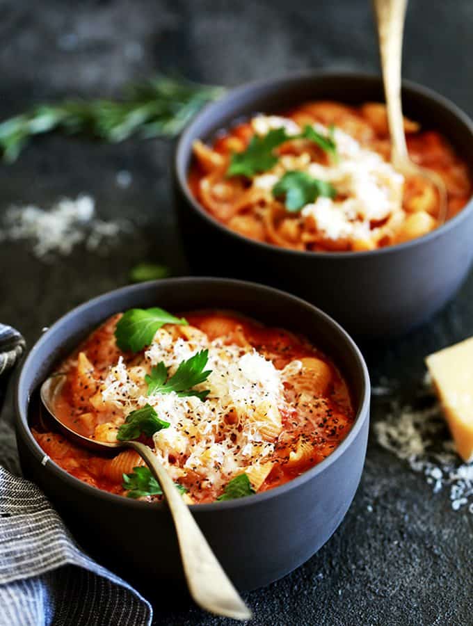 Chickpea and Pasta Soup | Melanie Makes