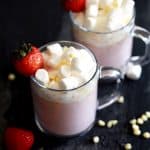 Slow Cooker Strawberry Hot Chocolate | Melanie Makes