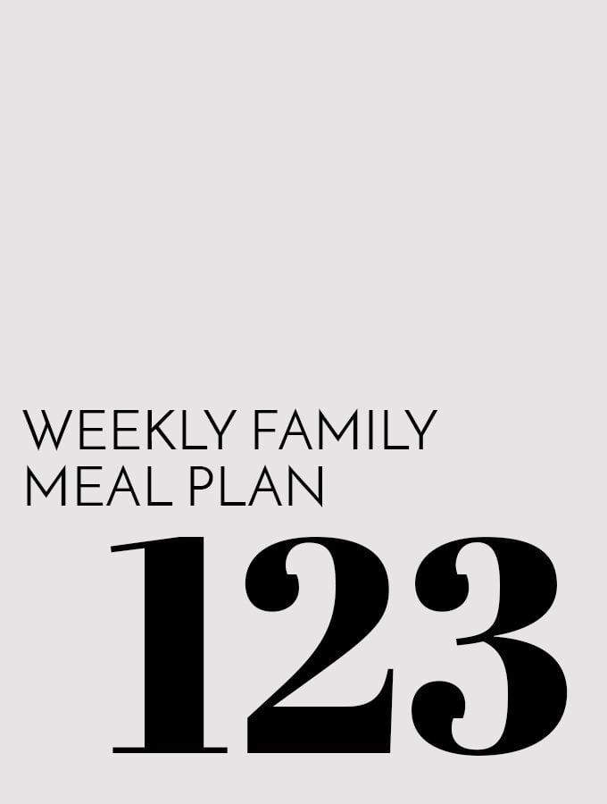 Weekly Family Meal Plan – Week 123