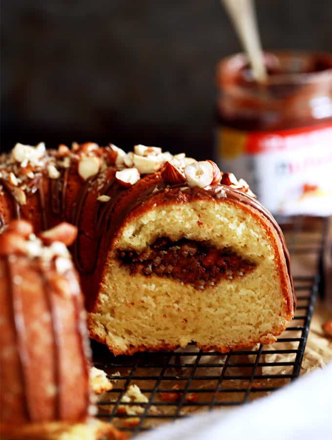Nutella Sour Cream Coffee Cake