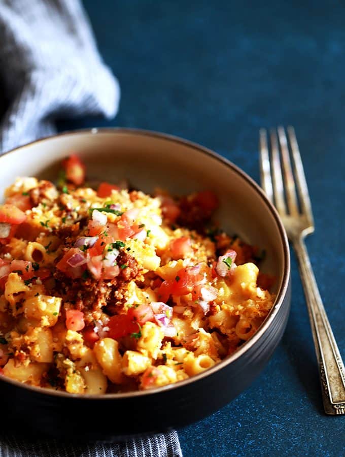 Green Chile and Chorizo Mac and Cheese