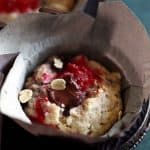Raspberry Chocolate Chunk Oatmeal Muffins | Melanie Makes