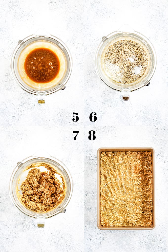 How to prepare Tootsie Roll Bars, steps 5-8.