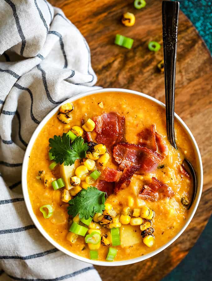 Slow Cooker Chipotle Pumpkin Corn Chowder