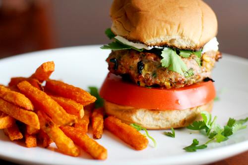 Chipotle corn turkey burger Chipotle corn turkey burger